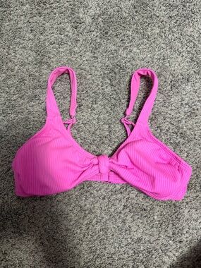 Target Pink Bikini top with knot front size medium